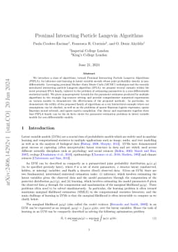 Proximal Interacting Particle Langevin Algorithms