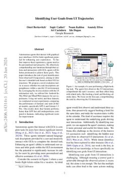 Identifying User Goals from UI Trajectories