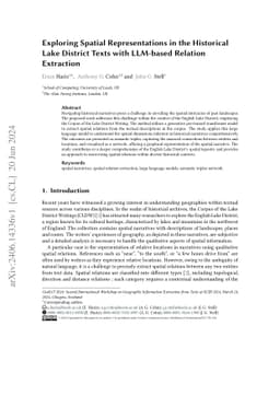 Exploring Spatial Representations in the Historical Lake District Texts
  with LLM-based Relation Extraction