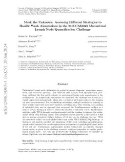 Mask the Unknown: Assessing Different Strategies to Handle Weak
  Annotations in the MICCAI2023 Mediastinal Lymph Node Quantification Challenge