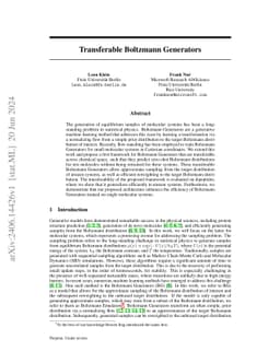 Transferable Boltzmann Generators