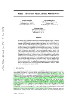 Video Generation with Learned Action Prior
