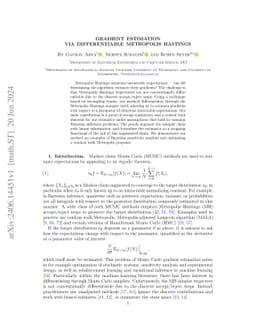 Gradient Estimation via Differentiable Metropolis-Hastings