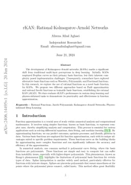 rKAN: Rational Kolmogorov-Arnold Networks