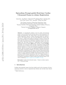 Epicardium Prompt-guided Real-time Cardiac Ultrasound Frame-to-volume Registration