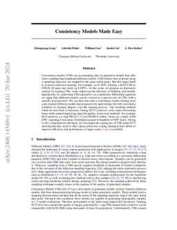 Consistency Models Made Easy