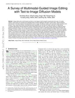 A Survey of Multimodal-Guided Image Editing with Text-to-Image Diffusion
  Models