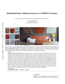 ReflectanceFusion: Diffusion-based text to SVBRDF Generation