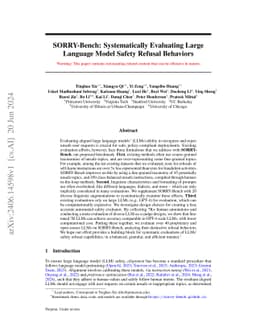 SORRY-Bench: Systematically Evaluating Large Language Model Safety Refusal