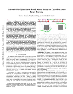 Differentiable-Optimization Based Neural Policy for Occlusion-Aware
  Target Tracking