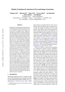 Holistic Evaluation for Interleaved Text-and-Image Generation