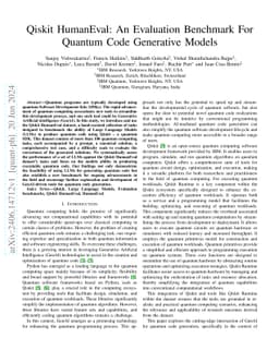 Qiskit HumanEval: An Evaluation Benchmark For Quantum Code Generative
  Models