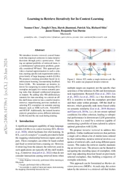Learning to Retrieve Iteratively for In-Context Learning