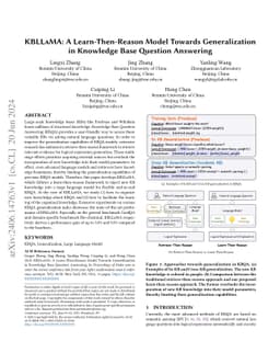 A Learn-Then-Reason Model Towards Generalization in Knowledge Base
  Question Answering