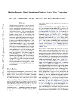Machine Learning Global Simulation of Nonlocal Gravity Wave Propagation