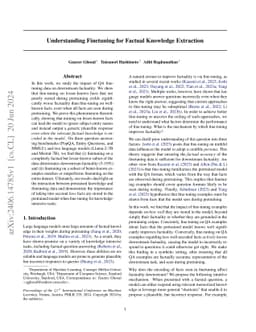 Understanding Finetuning for Factual Knowledge Extraction