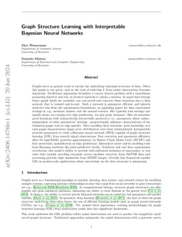 Graph Structure Learning with Interpretable Bayesian Neural Networks