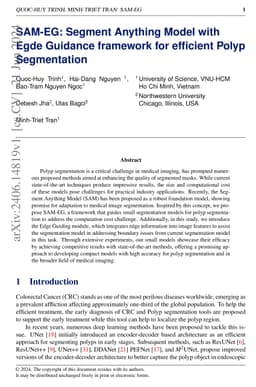 SAM-EG: Segment Anything Model with Egde Guidance framework for
  efficient Polyp Segmentation