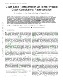 Graph Edge Representation via Tensor Product Graph Convolutional
  Representation