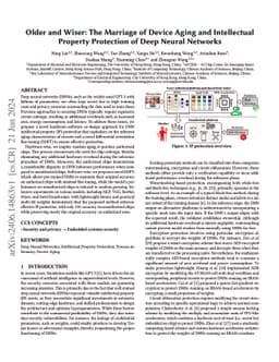 Older and Wiser: The Marriage of Device Aging and Intellectual Property
  Protection of Deep Neural Networks