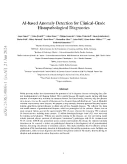 AI-based Anomaly Detection for Clinical-Grade Histopathological
  Diagnostics