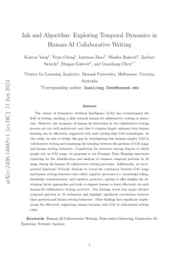 Ink and Algorithm: Exploring Temporal Dynamics in Human-AI Collaborative
  Writing