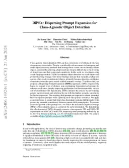 DiPEx: Dispersing Prompt Expansion for Class-Agnostic Object Detection