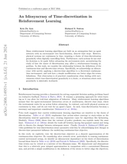 An Idiosyncrasy of Time-discretization in Reinforcement Learning