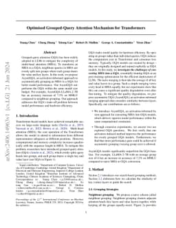 Optimised Grouped-Query Attention Mechanism for Transformers