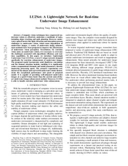 LU2Net: A Lightweight Network for Real-time Underwater Image Enhancement