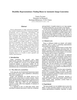 Disability Representations: Finding Biases in Automatic Image Generation