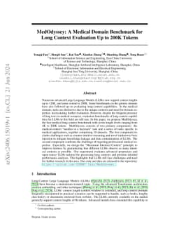 MedOdyssey: A Medical Domain Benchmark for Long Context Evaluation Up to
  200K Tokens