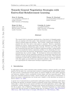 Towards General Negotiation Strategies with End-to-End Reinforcement
  Learning