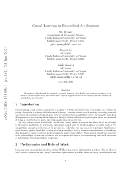 Causal Learning in Biomedical Applications