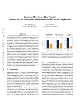 Landscape More Secure Than Portrait? Zooming Into the Directionality of
  Digital Images With Security Implications