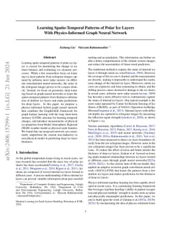 Learning Spatio-Temporal Patterns of Polar Ice Layers With
  Physics-Informed Graph Neural Network