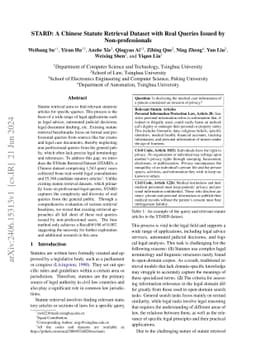 STARD: A Chinese Statute Retrieval Dataset with Real Queries Issued by
  Non-professionals