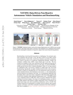 NAVSIM: Data-Driven Non-Reactive Autonomous Vehicle Simulation and
  Benchmarking