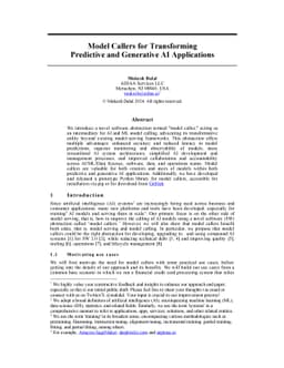 Model Callers for Transforming Predictive and Generative AI Applications
