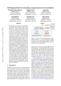Self-Regulated Data-Free Knowledge Amalgamation for Text Classification