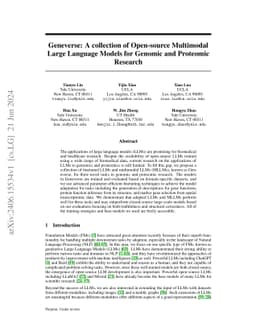 Geneverse: A collection of Open-source Multimodal Large Language Models
  for Genomic and Proteomic Research