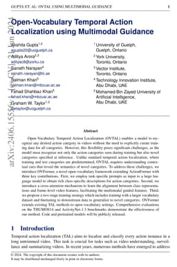 Open-Vocabulary Temporal Action Localization using Multimodal Guidance