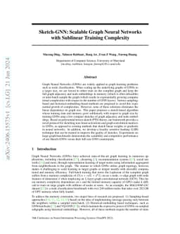 Sketch-GNN: Scalable Graph Neural Networks with Sublinear Training
  Complexity