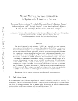 Neural Moving Horizon Estimation: A Systematic Literature Review