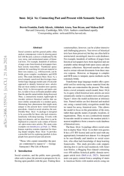 News Deja Vu: Connecting Past and Present with Semantic Search