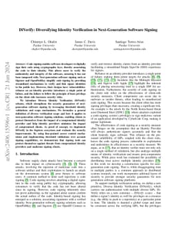 DiVerify: Diversifying Identity Verification in Next-Generation Software
  Signing