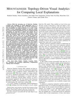 MOUNTAINEER: Topology-Driven Visual Analytics for Comparing Local
  Explanations