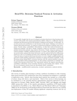 BrowNNe: Brownian Nonlocal Neurons & Activation Functions
