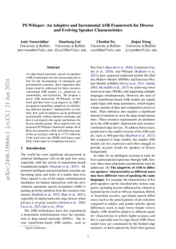 PI-Whisper: An Adaptive and Incremental ASR Framework for Diverse and
  Evolving Speaker Characteristics