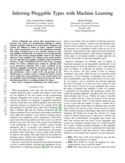 Inferring Pluggable Types with Machine Learning